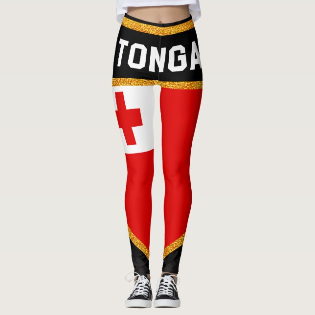 Tonga Flag Leggings (Front)