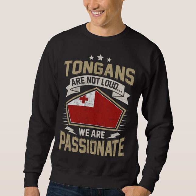 Tonga Flag Passionate Tongans Girls & Women Sweatshirt (Front)