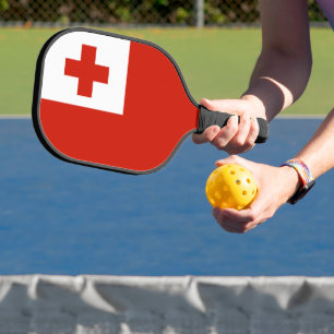 Tonga flag pickleball paddle