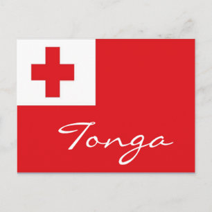 Tonga flag postcard