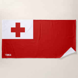Tonga Flag Splendid Patriotic Beach Towel