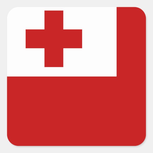 Tonga Flag Square Sticker (Front)