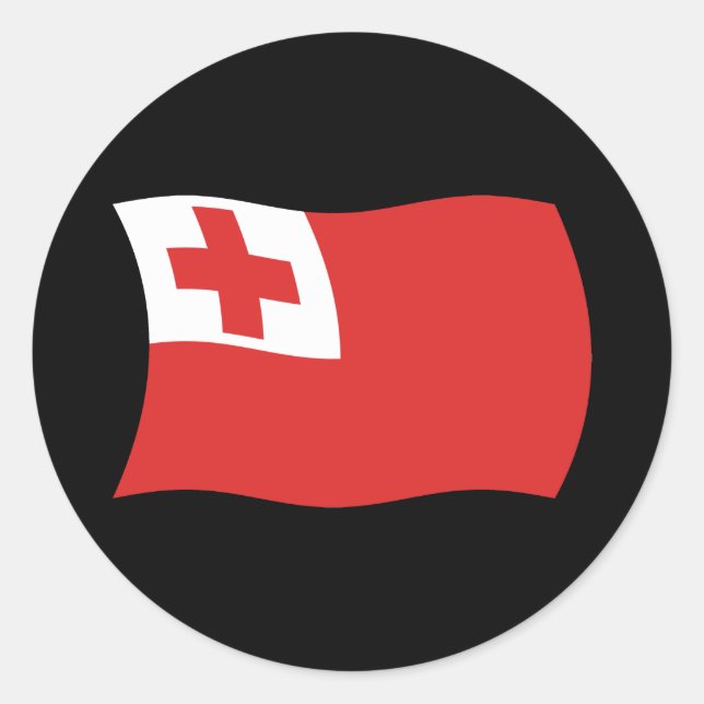 Tonga Flag Sticker (Front)