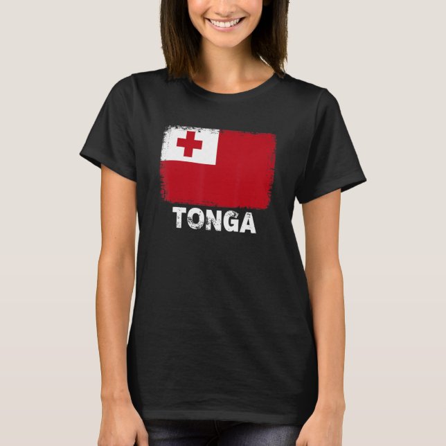 Tonga Flag   Support Tonga People Women Men   T-Shirt (Front)