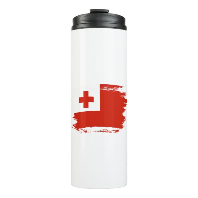 Tonga flag thermal tumbler (Front)