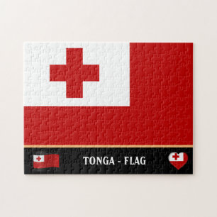 Tonga Flag & Tongan country / Tonga Jigsaw Puzzle
