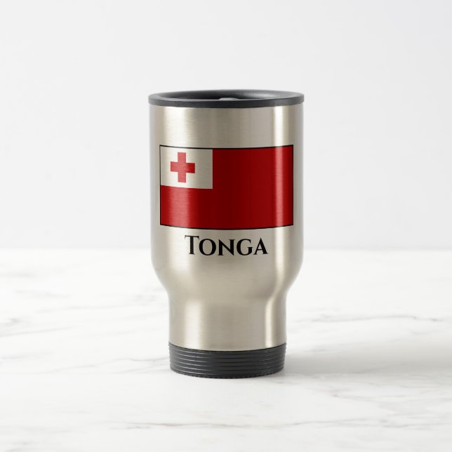Tonga Flag Travel Mug (Center)