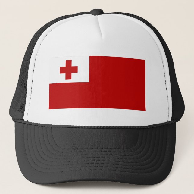 Tonga Flag Trucker Hat (Front)