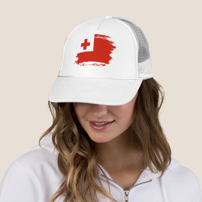 Tonga flag trucker hat (In Situ)