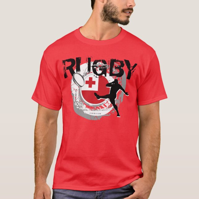 Tonga Rugby Fans T-Shirt Kick (Front)