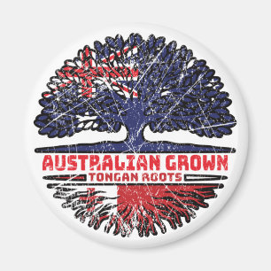 Tonga Tongan Australian Australia Tree Roots Flag Magnet
