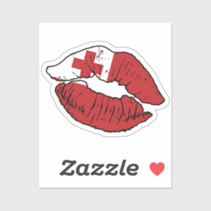 Tonga Tongan Lipstick Love Flag