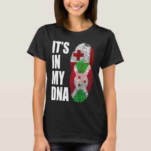 Tongan And Burundian Mix Heritage DNA Flag T-Shirt