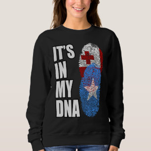 Tongan And Slovenian Mix Heritage DNA Flag Sweatshirt
