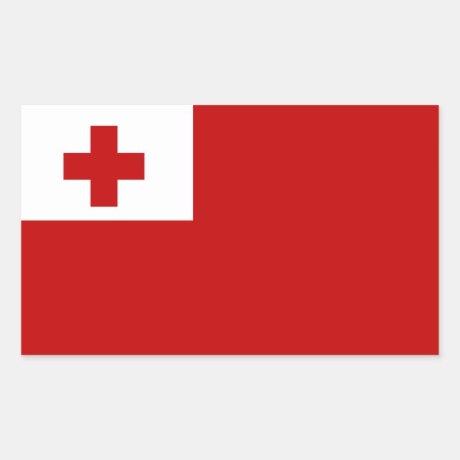 Tongan Flag, Flag of Tonga Rectangular Sticker (Front)