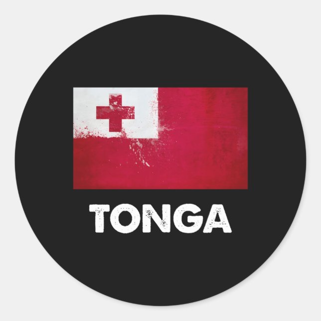 Tongan Tonga Flag Classic Round Sticker (Front)