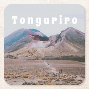 Tongariro National Park, New Zealand Souvenir Square Paper Coaster