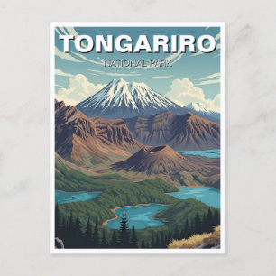 Tongariro National Park New Zealand Travel Postcard