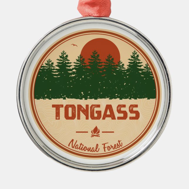 Tongass National Forest Metal Ornament (Front)