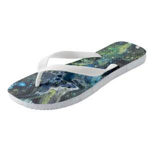 Tongs. Colorful abstract pattern. Thongs