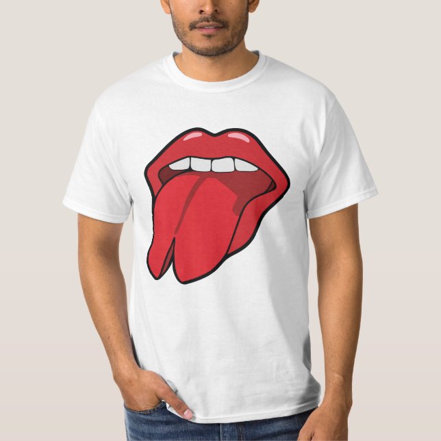 Tongue bifurcation (splitting) T-Shirt (Front)
