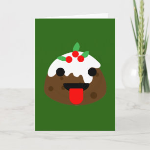 tongue christmas pudding holiday card