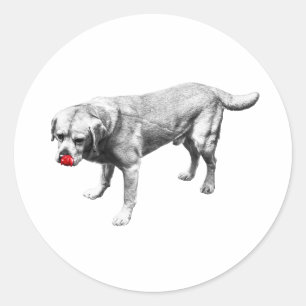 Tongue-Out Charm Classic Round Sticker