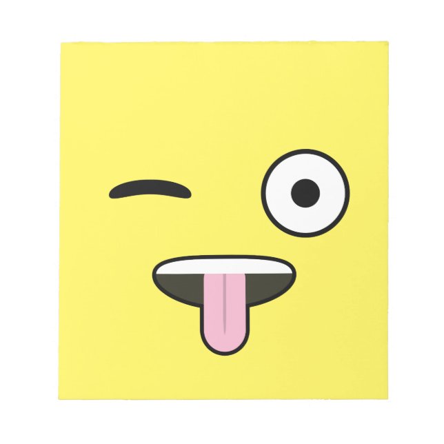 Tongue out Emoji Notepad (Front)