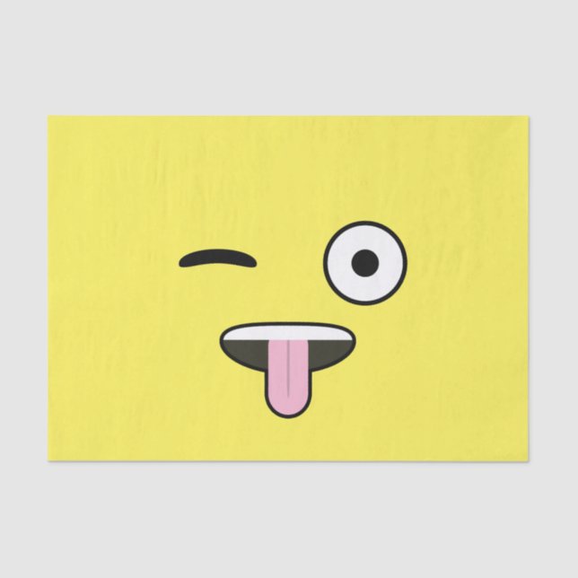 Tongue out Emoji Tissue Paper (Front)