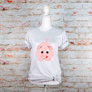 Tongue Out Pink Piggy T-Shirt
