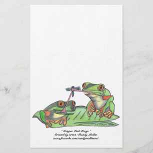 " Tongue Tied Frogs " Stationery