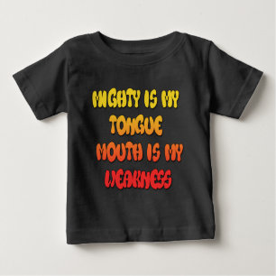 Tongue Tied: Funny Tongue Quote Colourful Text Art Baby T-Shirt