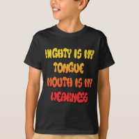 Tongue Tied: Funny Tongue Quote Colourful Text Art
