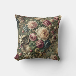 🩸 Tongue Whipped Blooms – Gothic Victorian Cushion