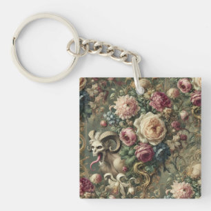 🩸 Tongue Whipped Blooms – Gothic Victorian Key Ring