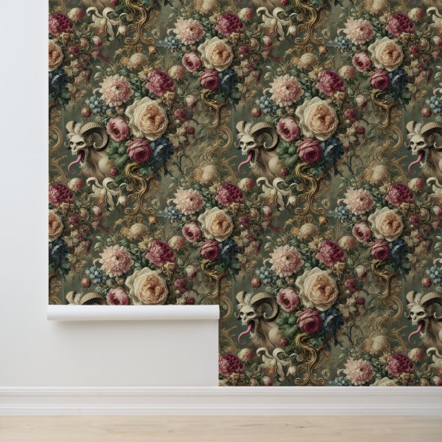 🩸 Tongue Whipped Blooms – Gothic Victorian Wallpaper (Application)
