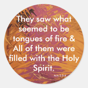 Tongues of Fire Classic Round Sticker