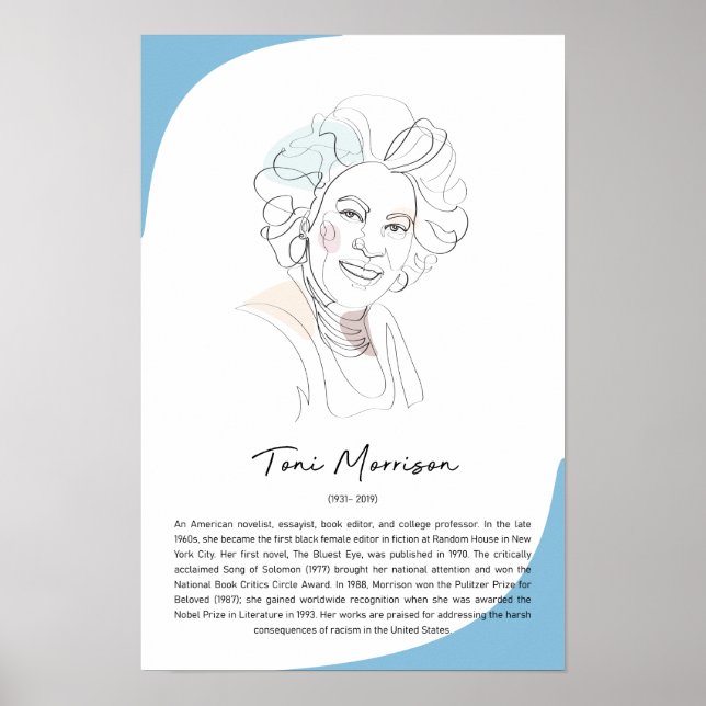 Toni Morrison Poster (Front)