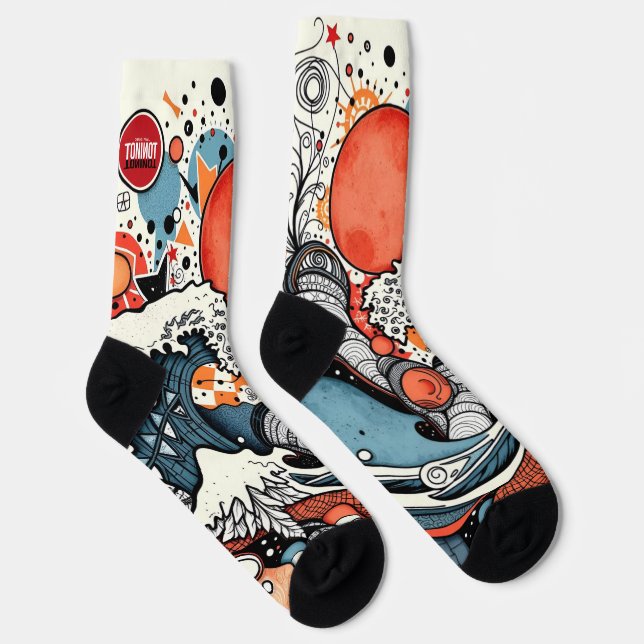 TONI ORIGINAL – Abstract Wave Socks (Right)