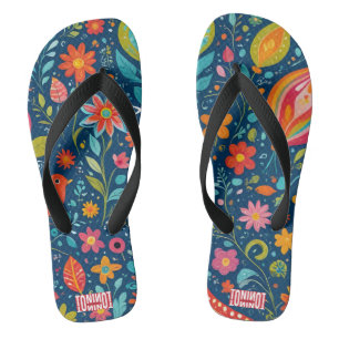 TONI ORIGINAL – Floral Artistic Summer Flip Flops