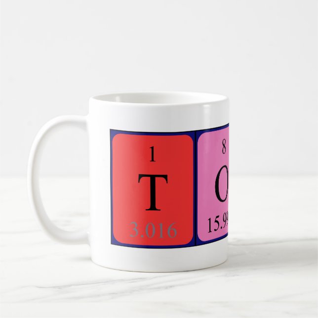 Toni periodic table name mug (Left)