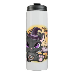 Tonight We Fly – Black Witch Cat Thermal Tumbler