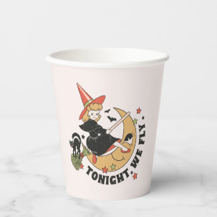Tonight We Fly – Cute Witch and Black Cat Paper Cups