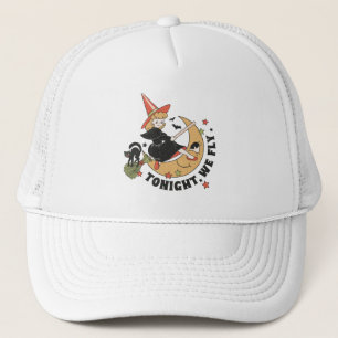 Tonight We Fly Cute Witch Trucker Hat