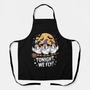 Tonight We Fly Halloween Chicken Apron