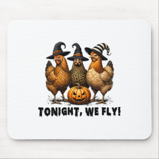 Tonight We Fly Halloween Chicken Fall Farm Animals Mouse Pad