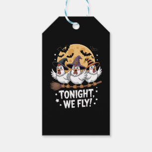 Tonight We Fly Halloween Chicken Gift Tags
