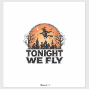 Tonight We Fly Vintage Witch Halloween Shirt Desig