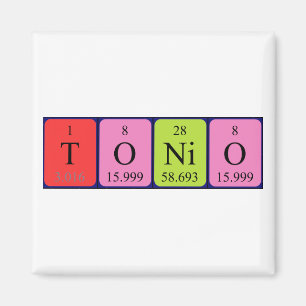 Tonio periodic table name magnet