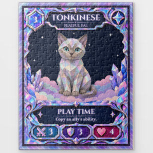Tonkinese Cat, Rainbow Foil Art Jigsaw Puzzle